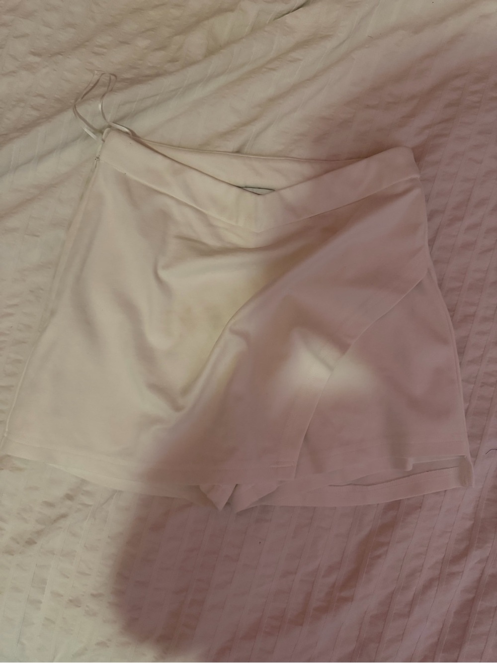 Princess Polly White Asymmetrical Skort